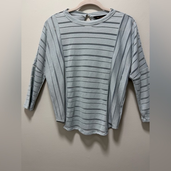 ZINK LONDON WOMEN BLUE SOLID TOP. SIZE: M - Picture 8 of 10